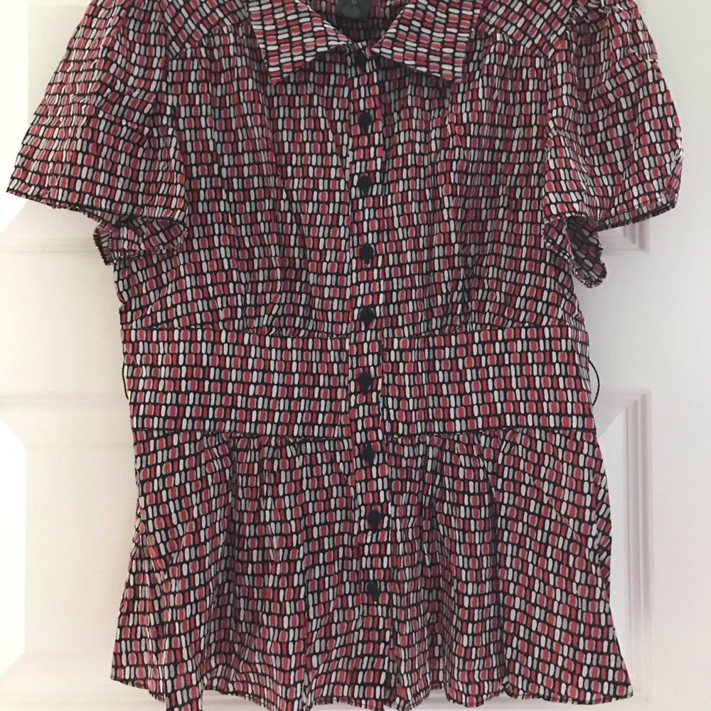 Arden B Collared Button Fitted Top - image 2